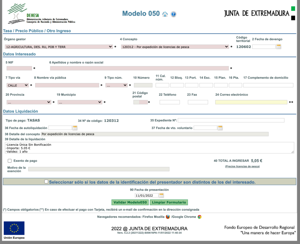 Licencia de pesca Extremadura - 6