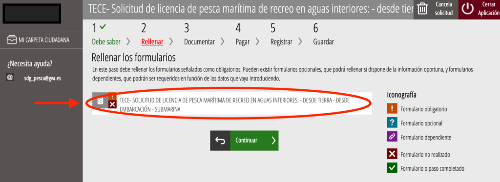 Licencia de pesca maritima Online Comunidad Valenciana - 3