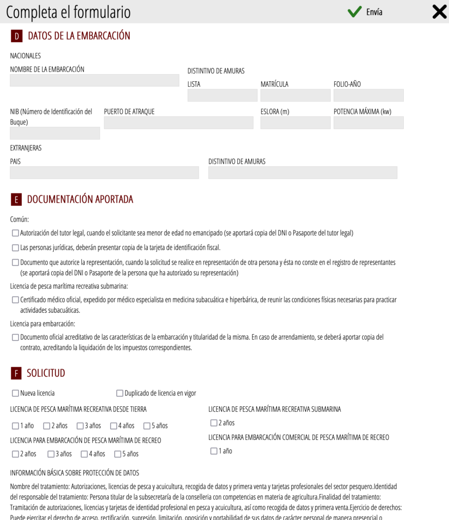 Licencia de pesca maritima Online Comunidad Valenciana - 5