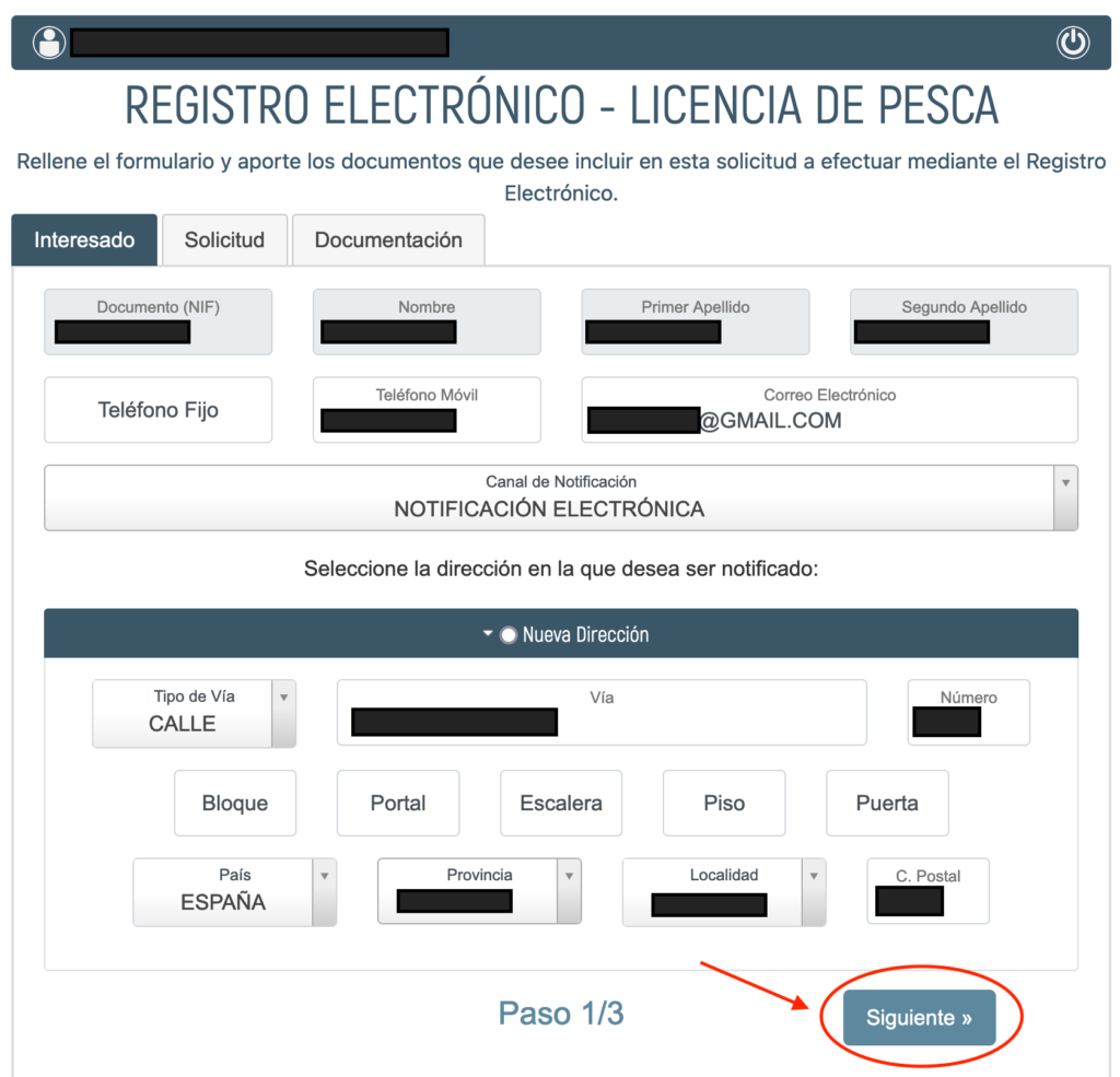 Licencia pesca Ceuta online 7