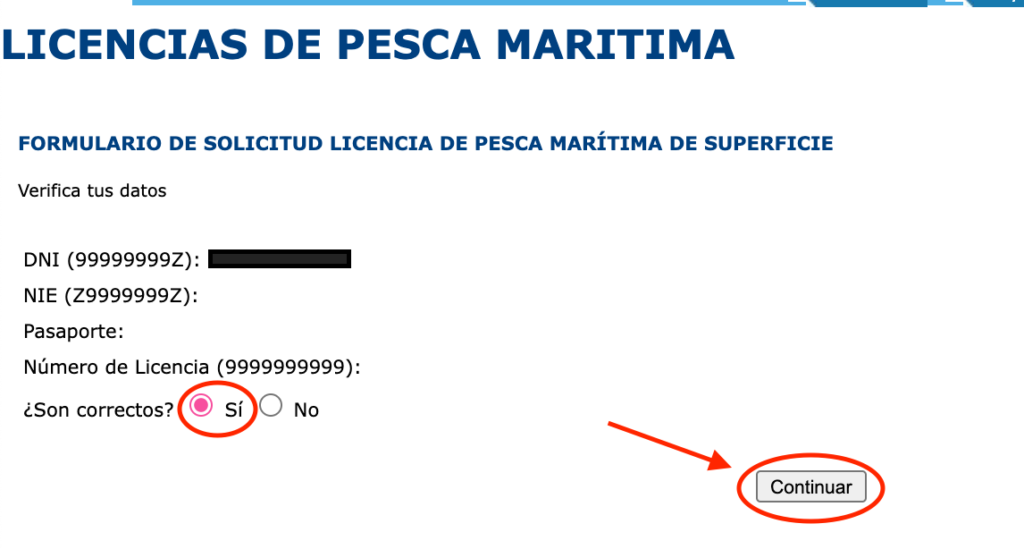 Licencia pesca maritima online Euskadi 2