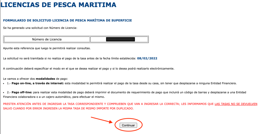 Licencia pesca maritima online Euskadi 4
