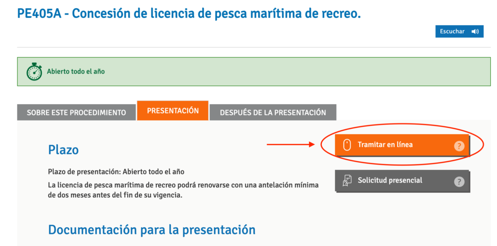 Licencia pesca maritima online Galicia 1