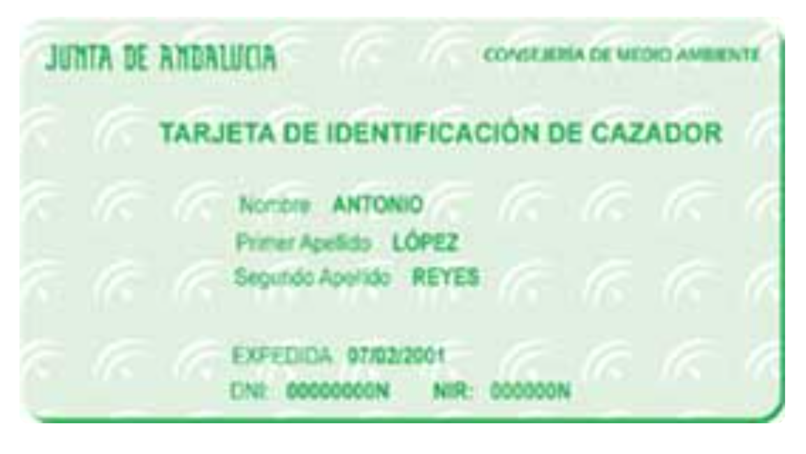 Tarjeta Identificacion Pescador Andalucia